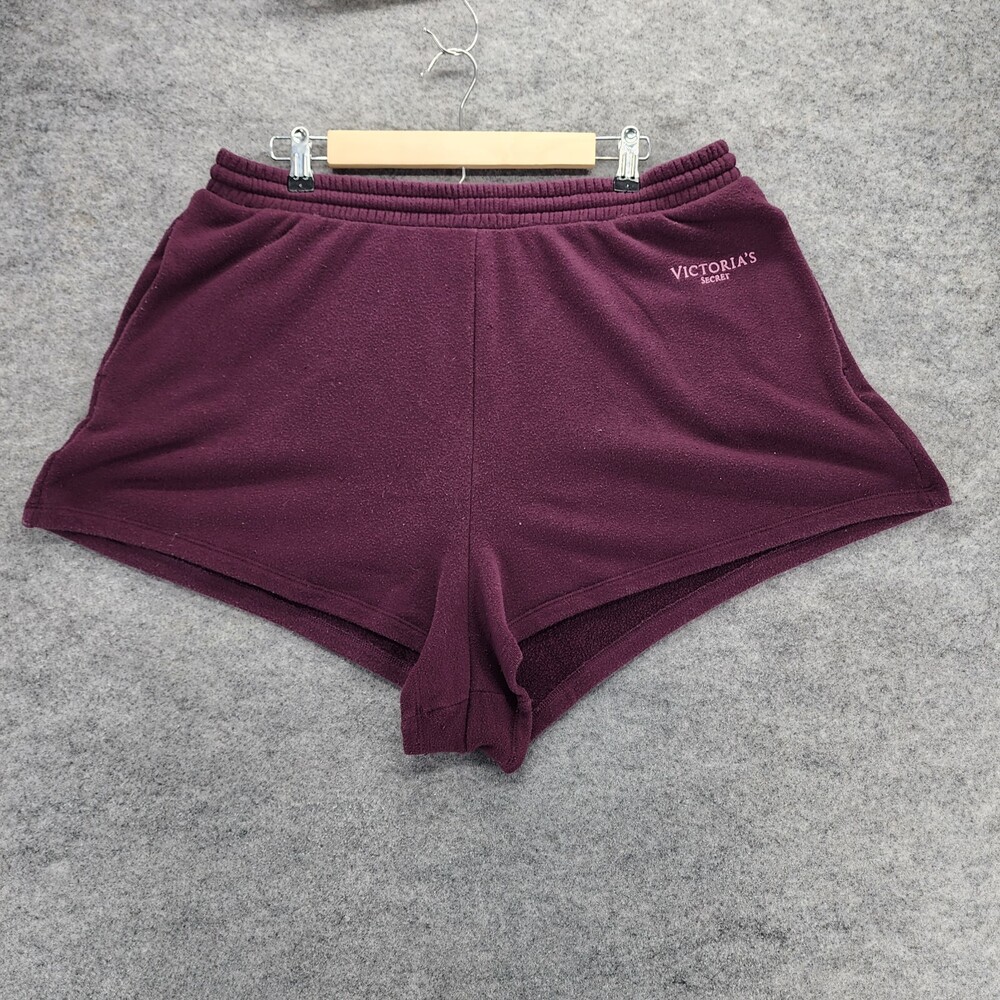 Victoria Secret Sleep Shorts Womens Extra Large Purple Pull On Drawstring